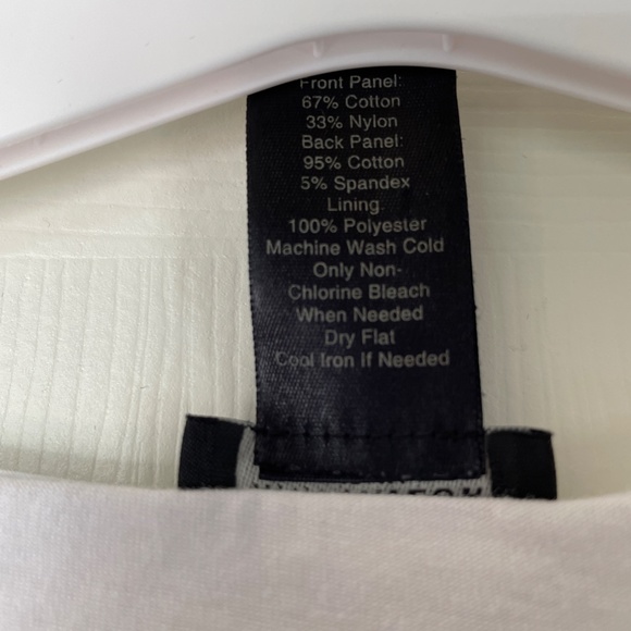 Ann Taylor white blouse with beige / tan lining Size Large - Picture 7 of 7